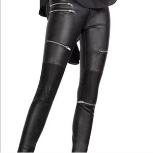 Black Vegan leather pants